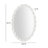 Agnes Cream Oval Mirror Model: TOV-C68812